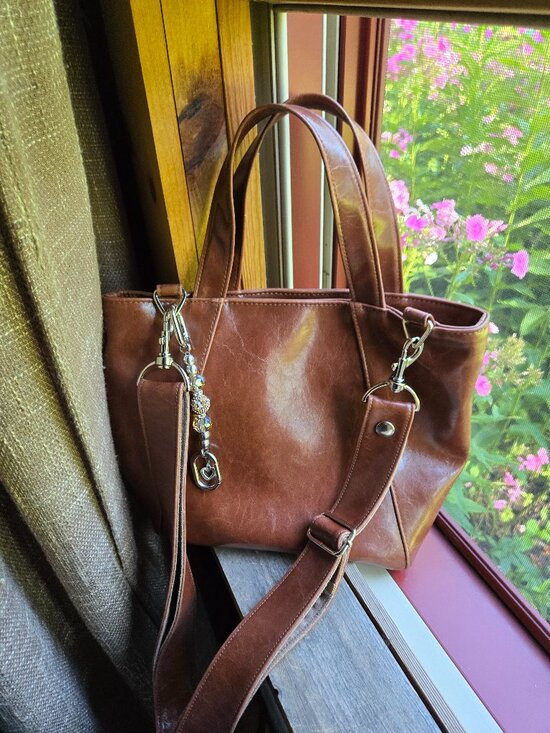 Crystalyn Kae Handbags - Mini Troubadour Tote/Crossbody VEGAN - includes mini LD Keyfinder keychain!